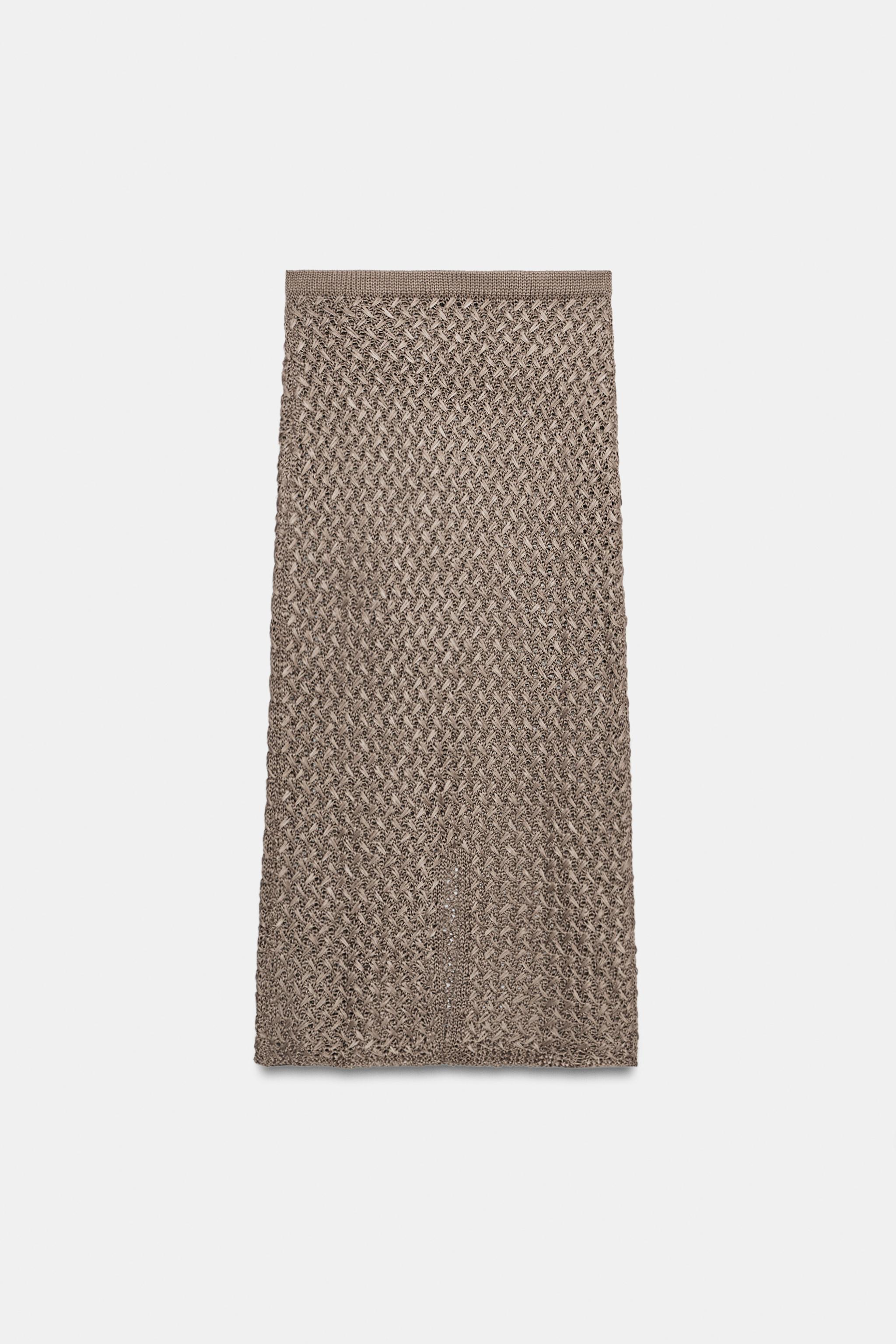 CABLE KNIT MIDI SKIRT